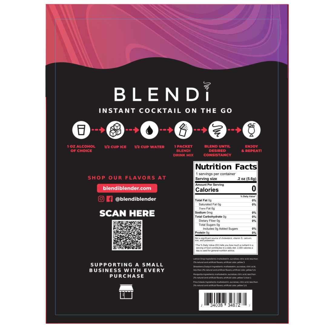 Skinny Mocktail Mixers – Guilt-Free Flavor, Zero Cal- 1 Pack (6 Count) from BLENDi