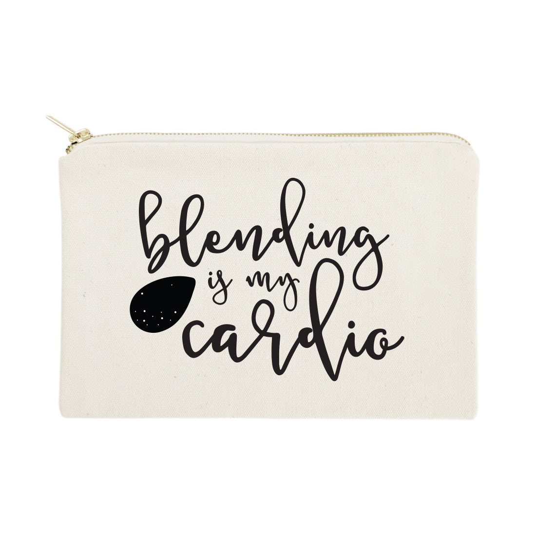 Blending is My Cardio Cotton Canvas Cosmetic Bag from The Cotton & Canvas Co.