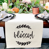 Blessed Cotton Canvas Table Runner from The Cotton & Canvas Co.