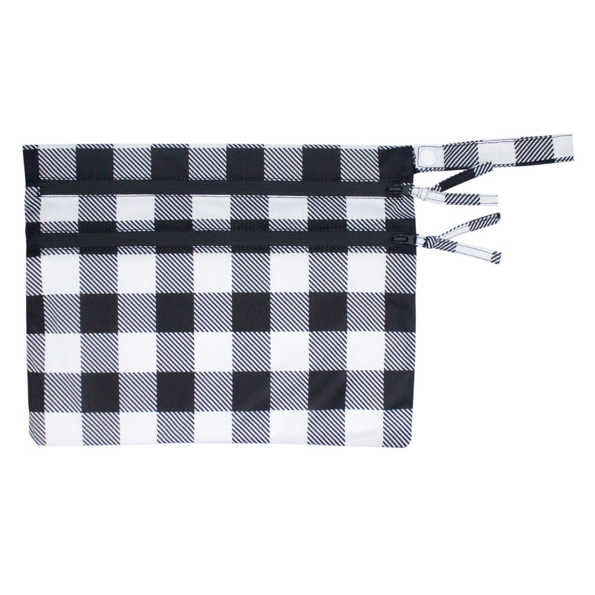 White Buffalo Plaid - Waterproof Wet Bag (For mealtime, on-the-go, and more!) from BapronBaby