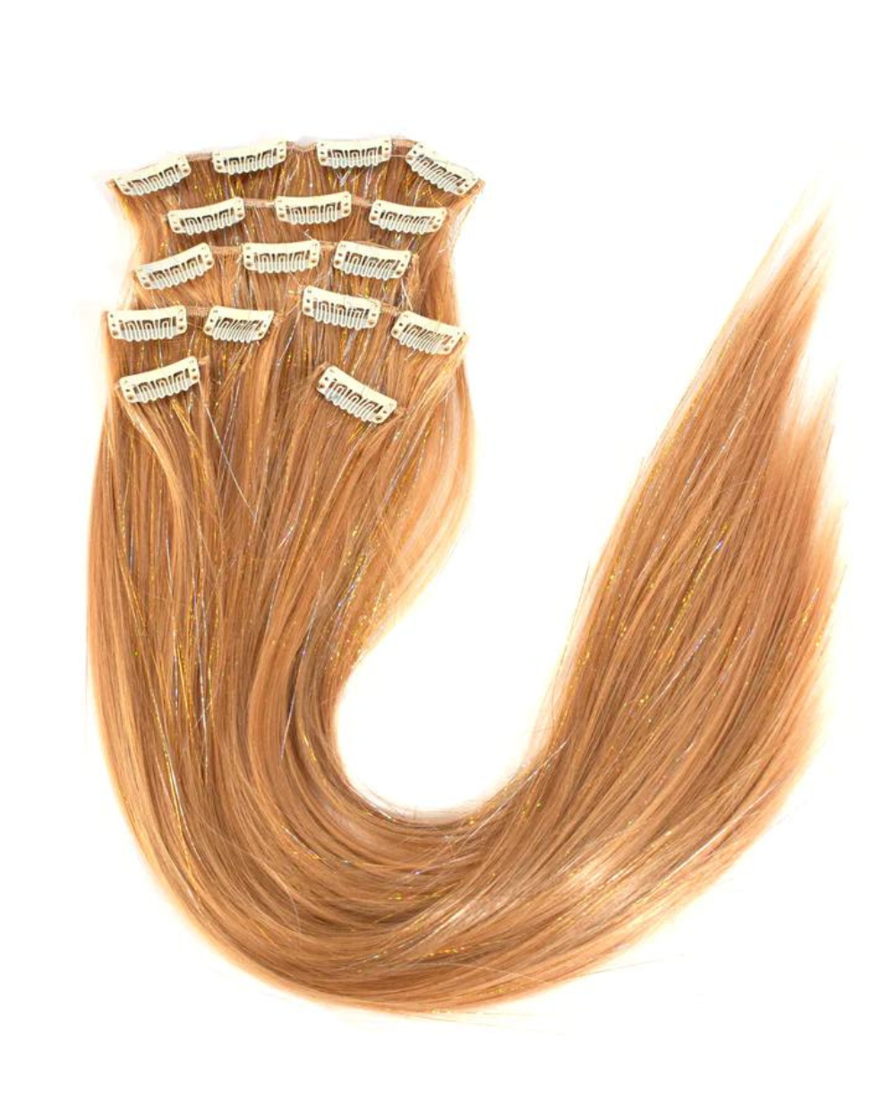 Blonde Bombshell - 22 In Luxe Synthetic 7 Pc Full Clip-In Extension Set with Tinsel from Lunautics