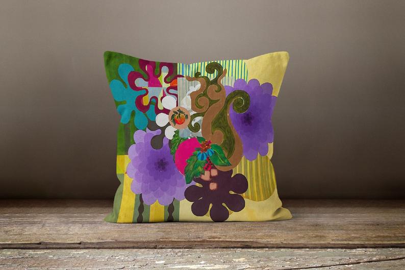 Purple Floral Cushion Covers from Moderny
