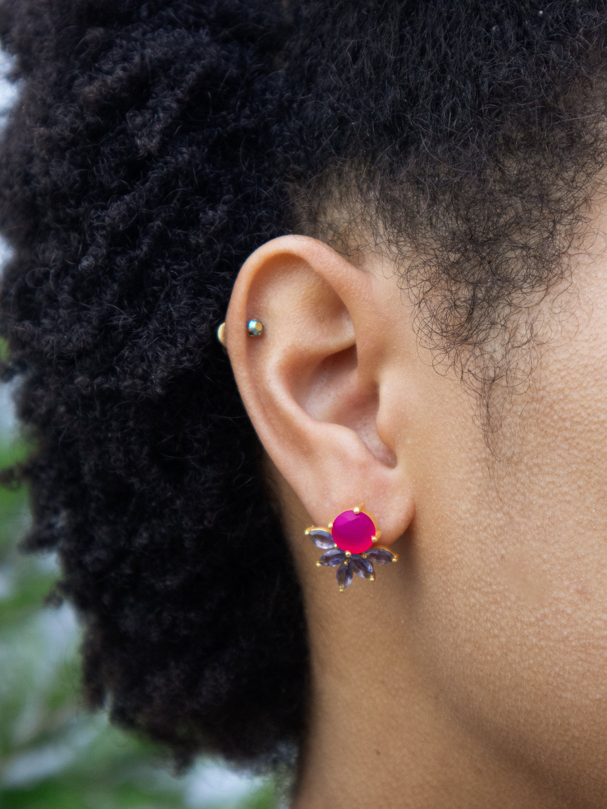 Blooming Fan Studs from Ash & Rose
