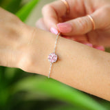 BLOSSOM Accent Bracelet - 925 Sterling Silver with Pink Zircon from Mack & Rex