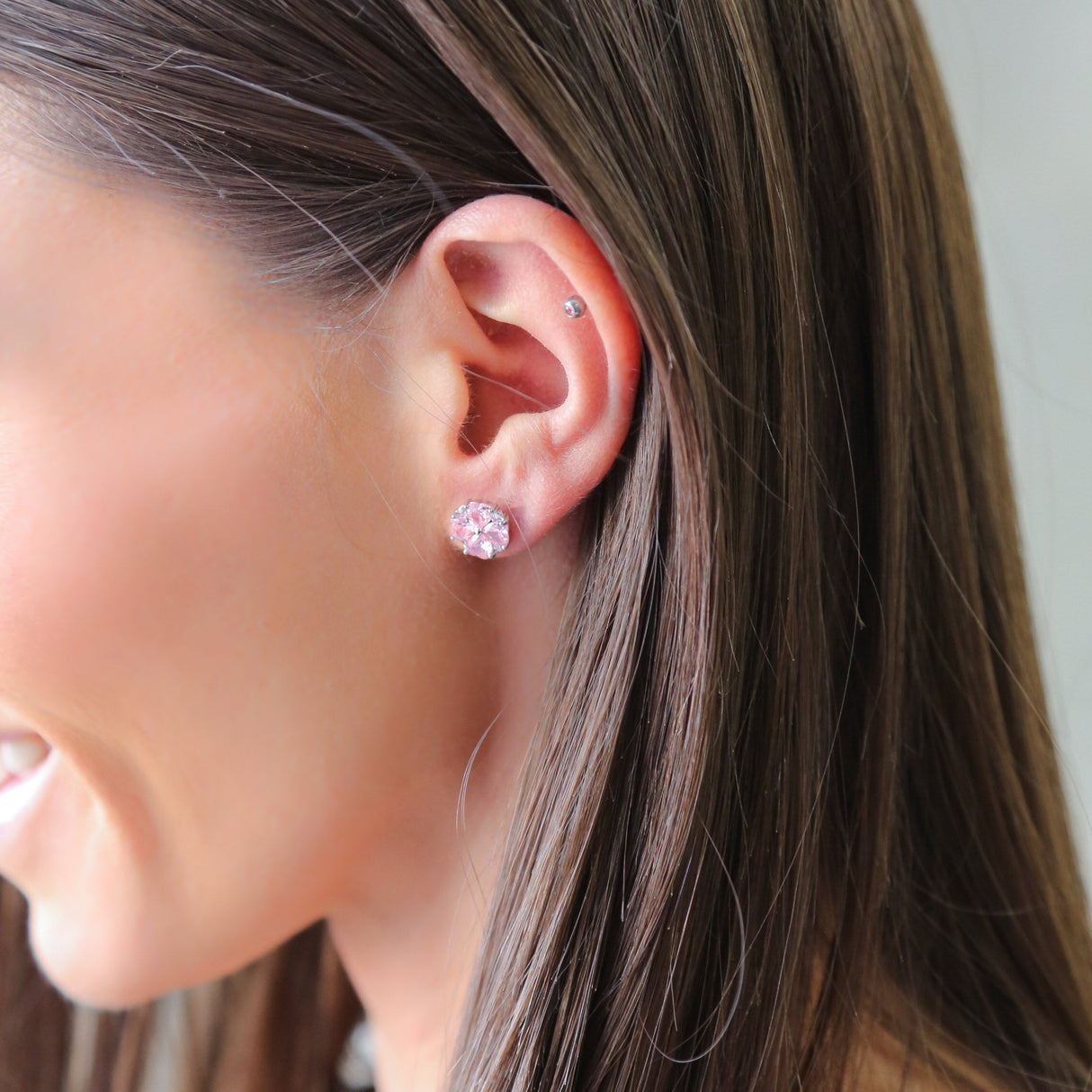 BLOSSOM - 925 Sterling Silver Earrings with Pink Zircon from Mack & Rex