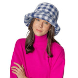 Checkered Faux Fur Bucket Hat from Madeline Love