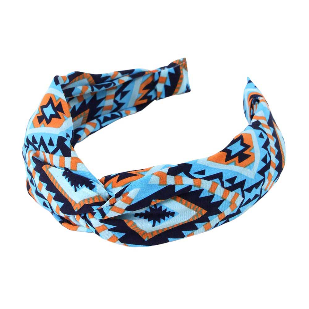 Aztec Patterned Twisted Headband from Madeline Love