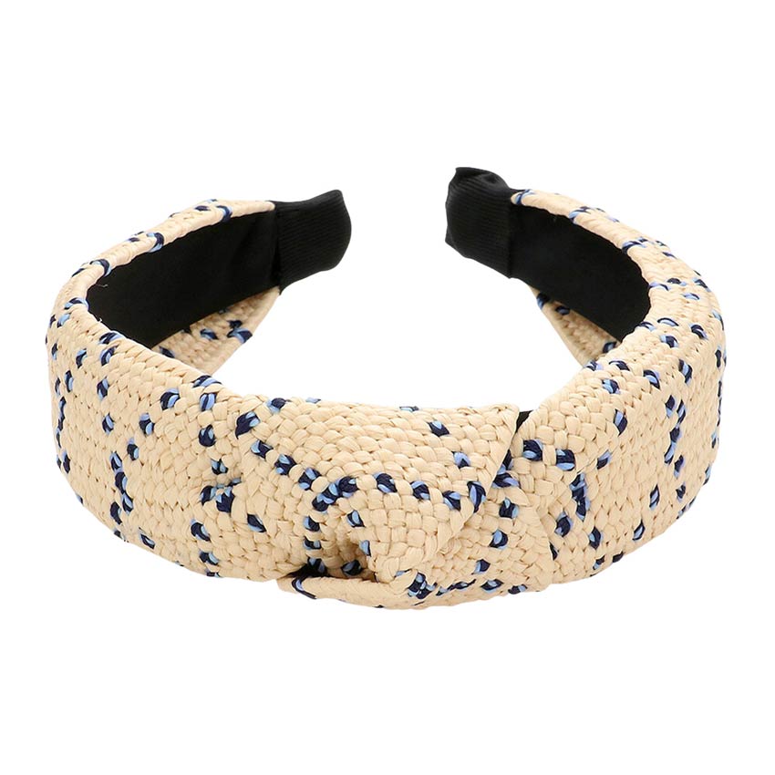Braided Straw Knot Burnout Headband from Madeline Love