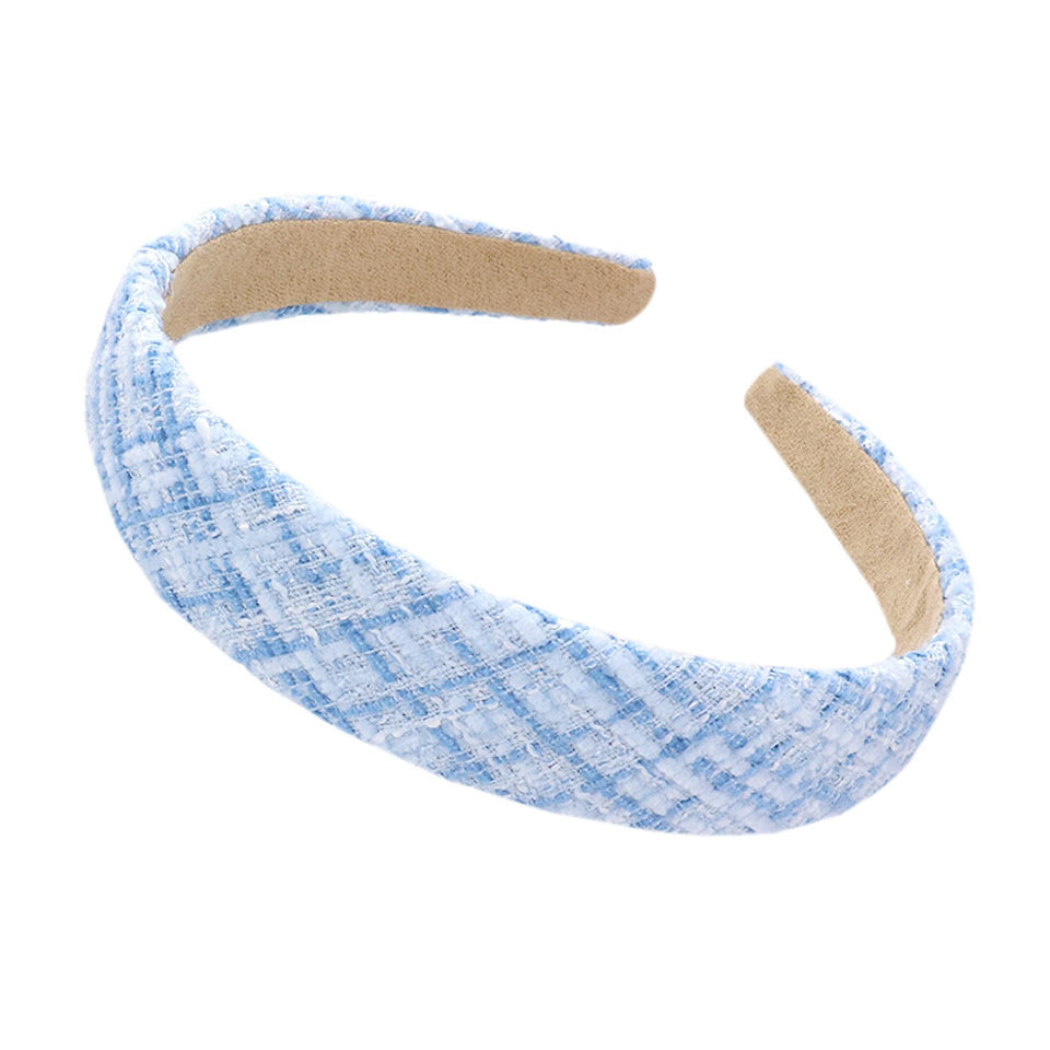 Check Patterned Tweed Headband from Madeline Love