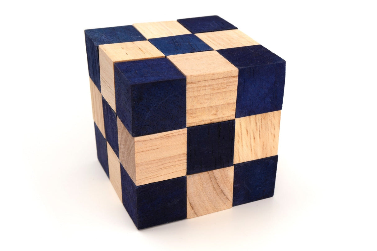 Blue Snake Cube Puzzle from Kubiya Games