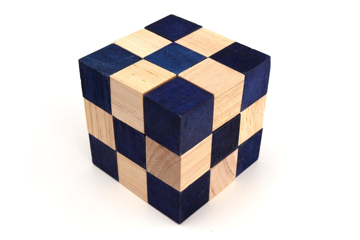 Blue Snake Cube Puzzle from Kubiya Games