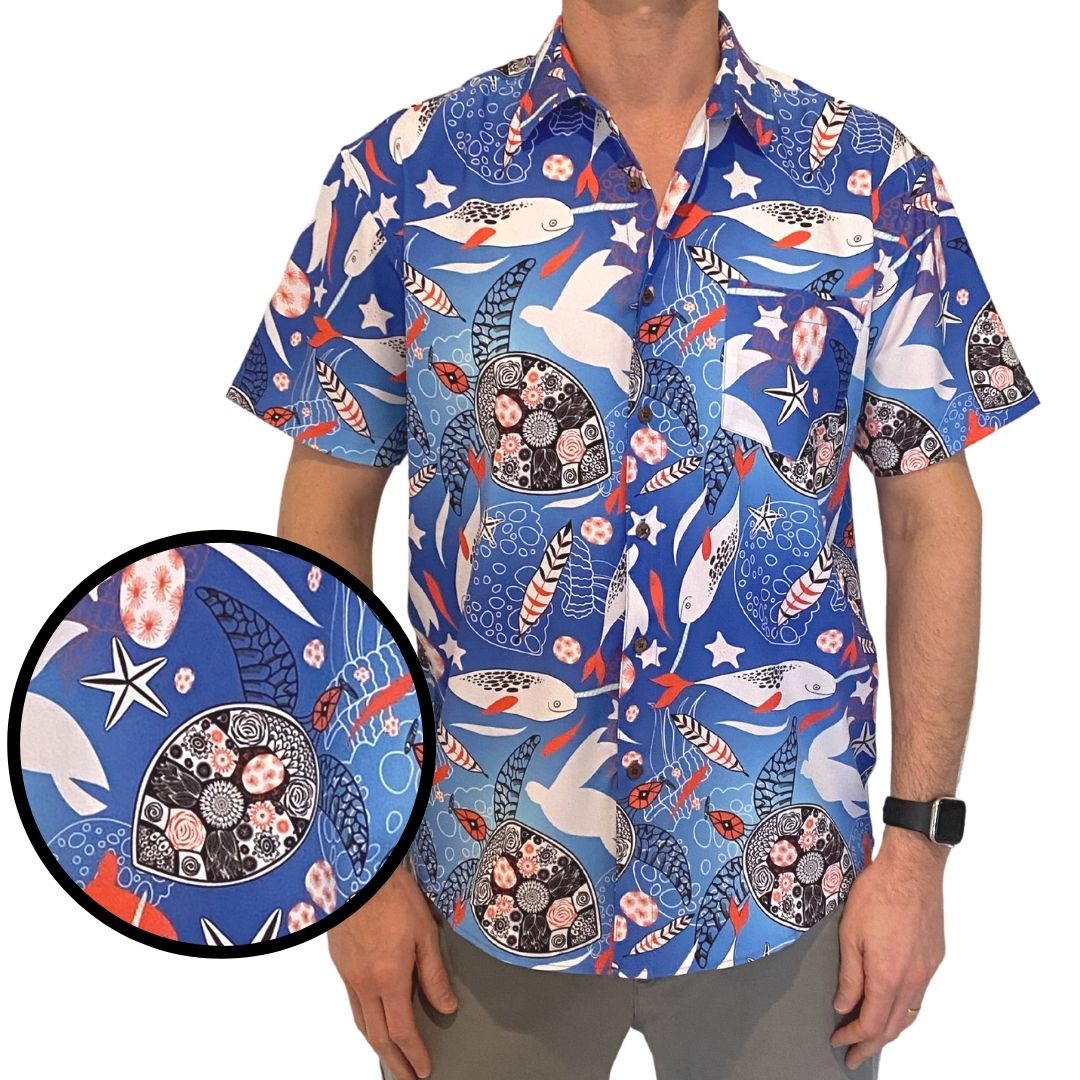 Super Stretch - Psychedelic Turtle Hawaiian Shirt from Tropical Bros