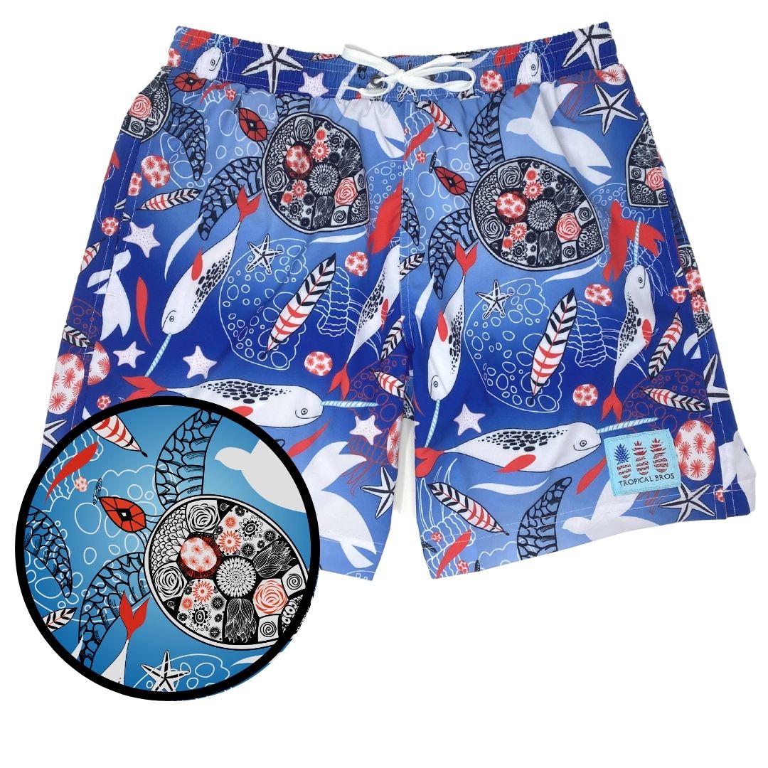 Psychedelic Turtle Swimsuit from Tropical Bros