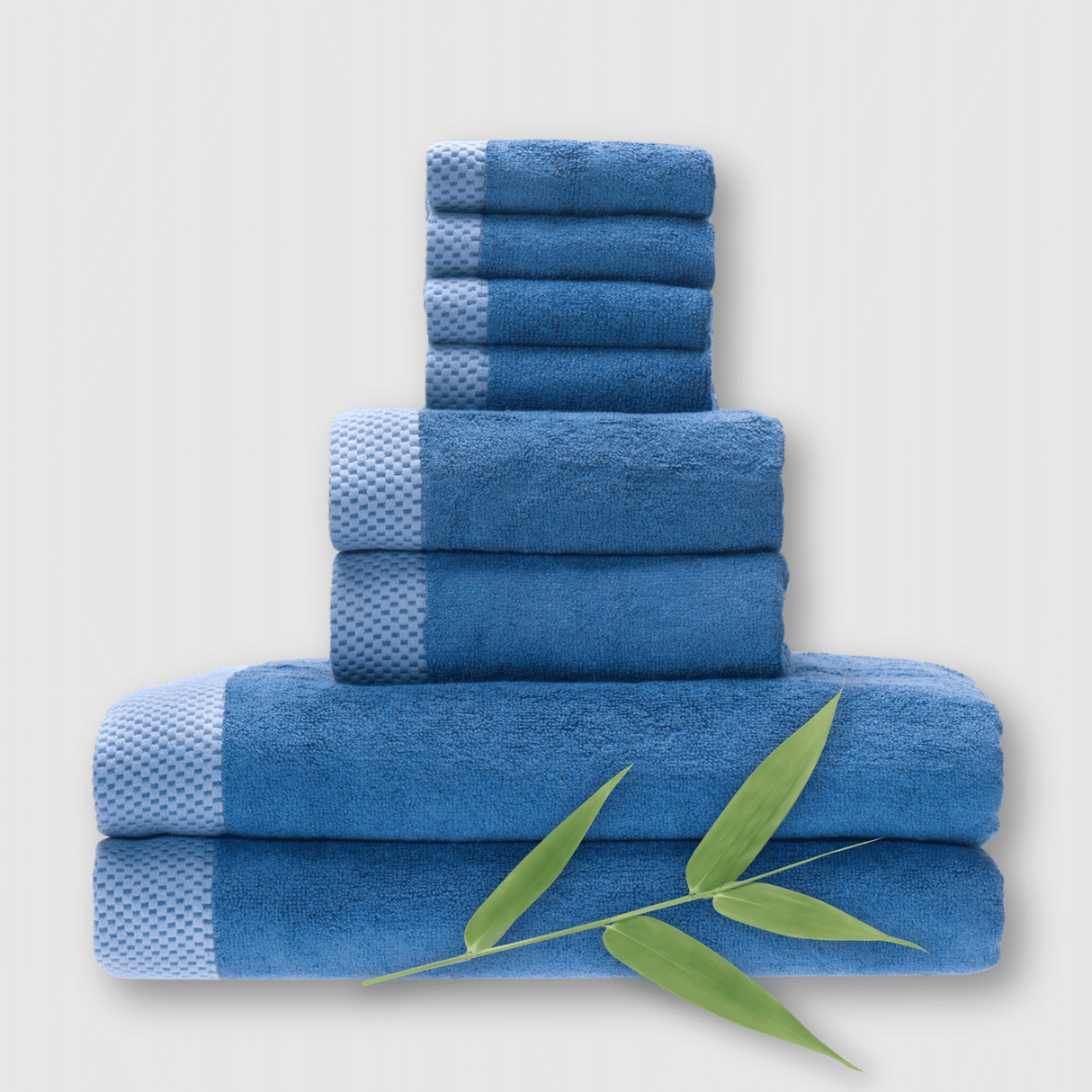 Bamboo 8 Piece Towel Sets - Indigo from BedVoyage