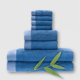 Bamboo 8 Piece Towel Sets - Indigo from BedVoyage