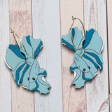 Betta Fish Hoops - Blue from LE CHIC MIAMI