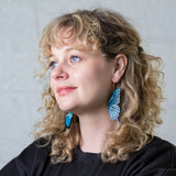 Blue Fantasy Butterfly Hoops from LE CHIC MIAMI