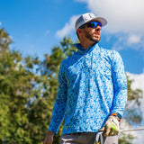 Blue Camo Quarter Zip from Tropical Bros