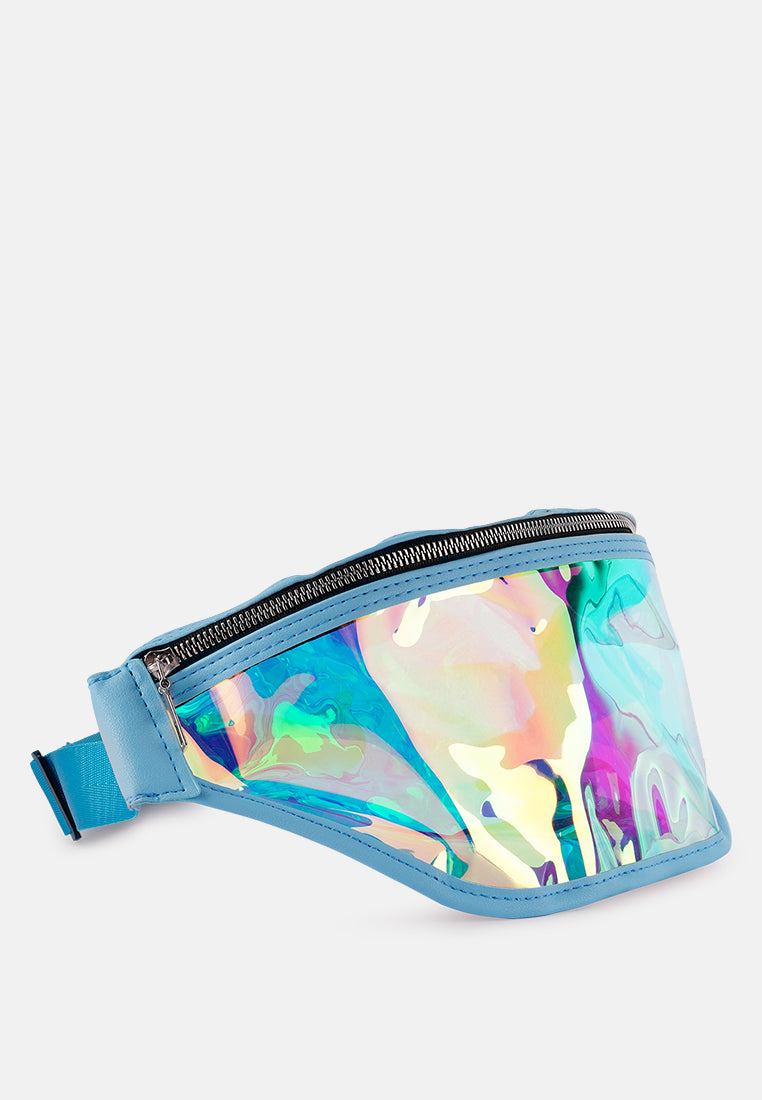 Pink Clear Hologram Fanny Pack from London Rag International
