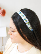 Blue Clematis Floral Headband from Ash & Rose