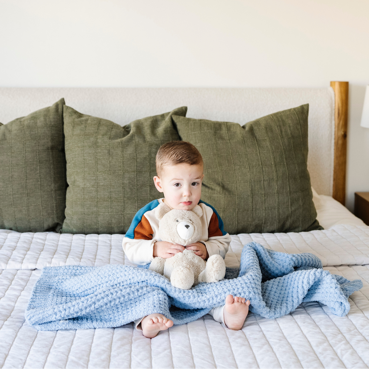 WAFFLE KNIT RECEIVING BLANKETS From Saranoni