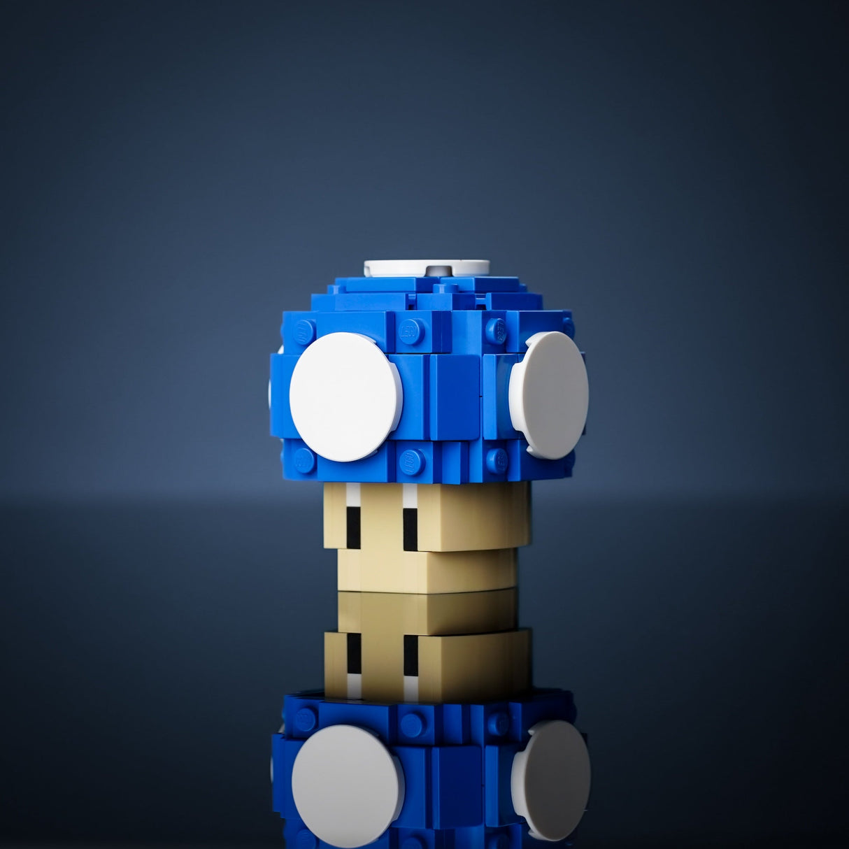 Life-Sized Tiny Blue Mushroom from Bricker Builds