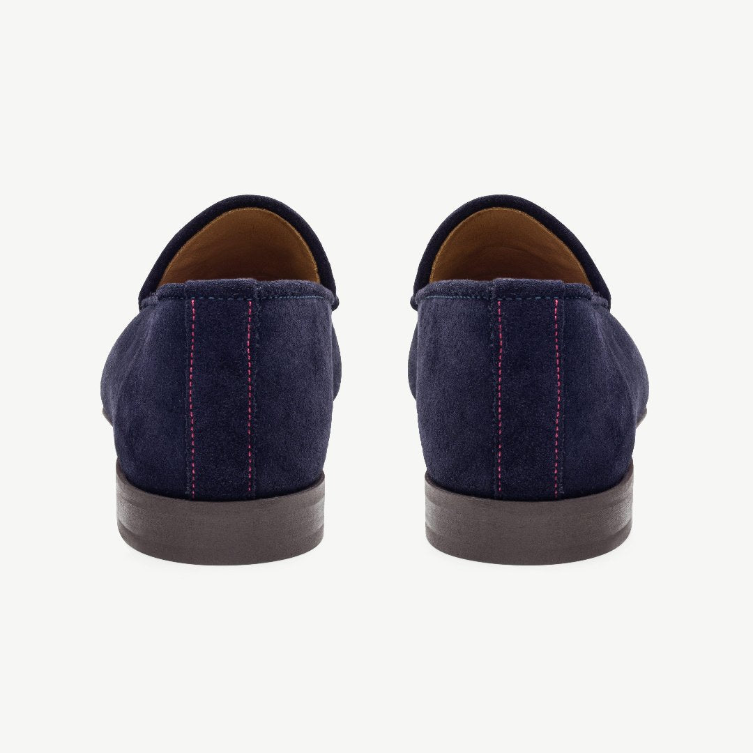 Women's Navy Suede Milano Loafer From Del Toro Shoes