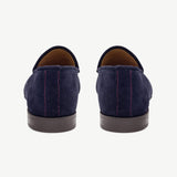 Women's Navy Suede Milano Loafer From Del Toro Shoes