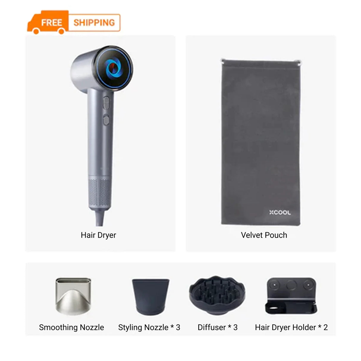 xCool SuperCare 2-in-1 Quiet, Portable Ion Hair Dryer from Cool Gadget