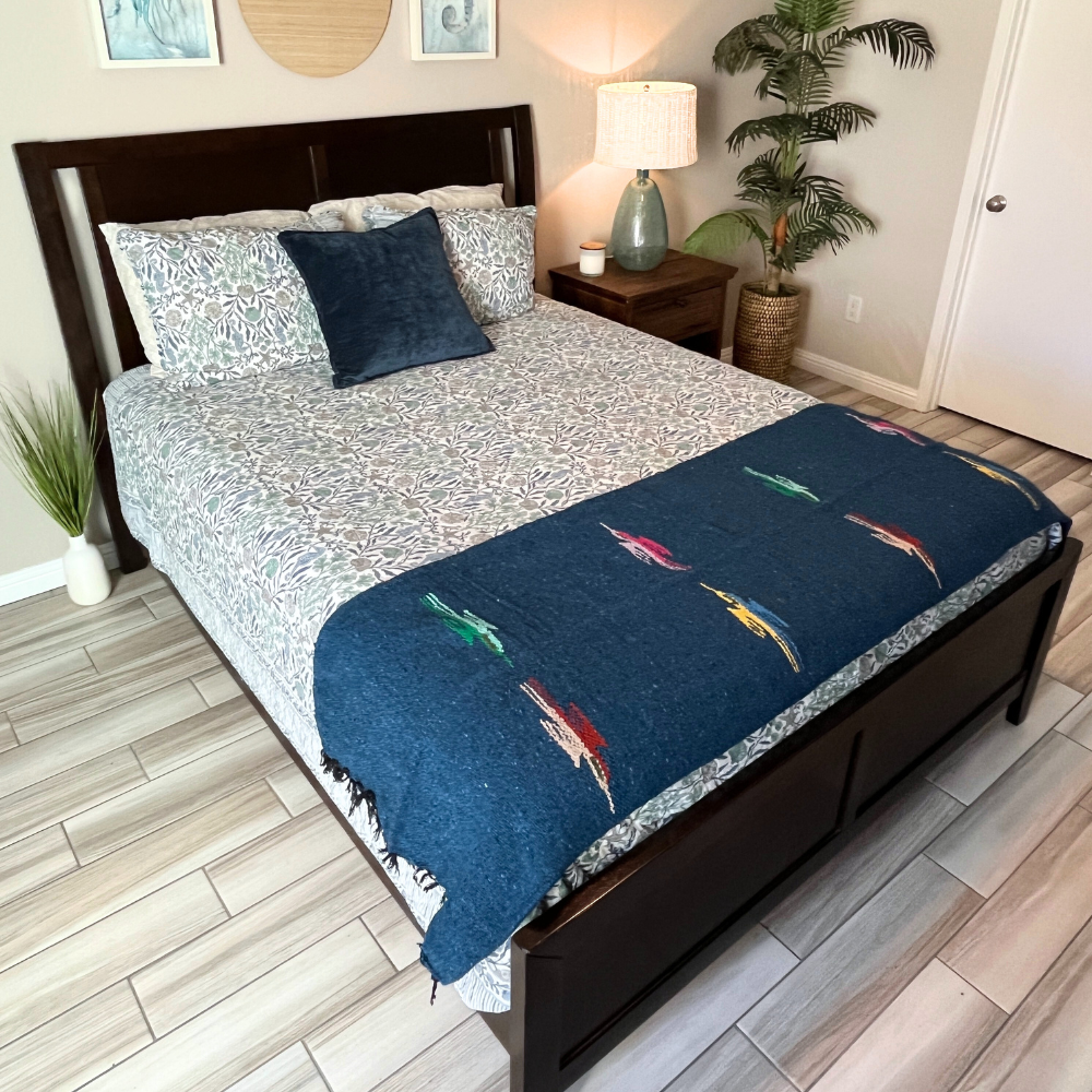 Slate Blue Baja Thunderbird Blanket from West Path