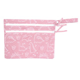 Dino Friends - Blush - Waterproof Wet Bag (For mealtime, on-the-go, and more!) from BapronBaby
