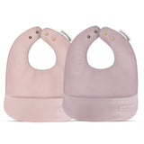 Classic - Set of Soft Vegan Leather Easy Clean Bibs 0-12 Months from Bleu La La