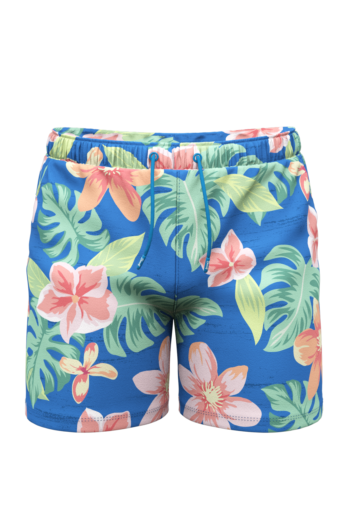 The Boardwalk | Blue and Orange Tropical Ball Hammock® Pouch 5" Swim Trunks from Shinesty