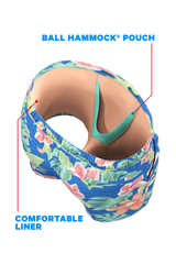 The Boardwalk | Blue and Orange Tropical Ball Hammock® Pouch 8" Swim Trunks from Shinesty