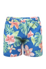 The Boardwalk | Blue and Orange Tropical Ball Hammock® Pouch 8" Swim Trunks from Shinesty
