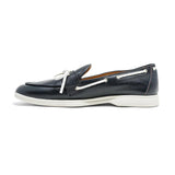Men's Black Pebbled Leather Barca Yacht Loafer From Del Toro Shoes