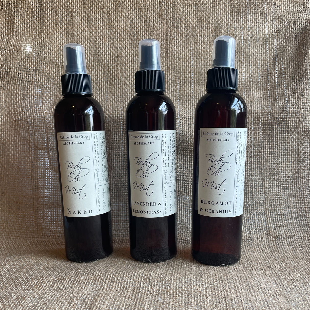 Body Oil Mist - Essential Oils or Naked from Creme de la Crop