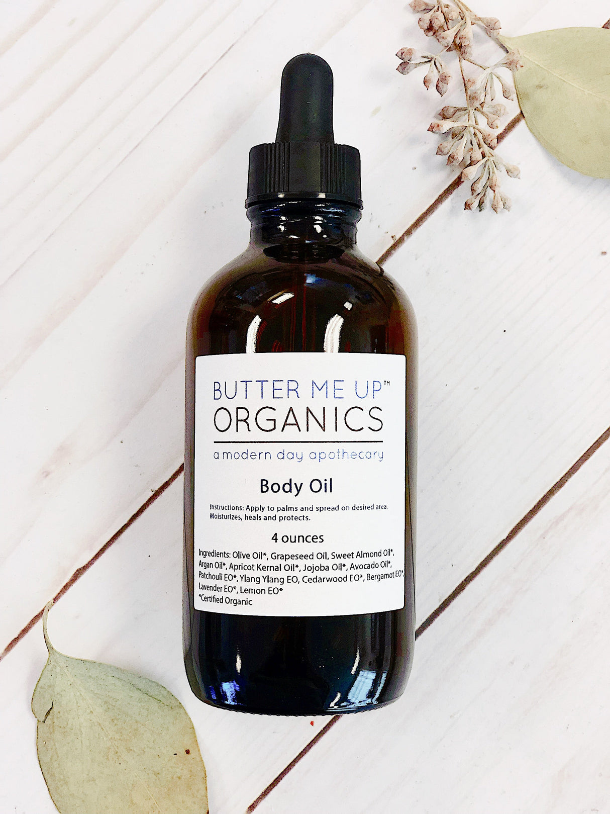 Organic Body Oil / Body Oil / Moisturizer / Organic Oils / Dry Skin Formula from Butter Me Up Organics