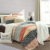 Ava Diamond Oversized Cotton Quilt Set from LushDecor