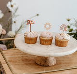 Boho Daisy Acrylic Cupcake Toppers, Set of 12 from The Cotton & Canvas Co.