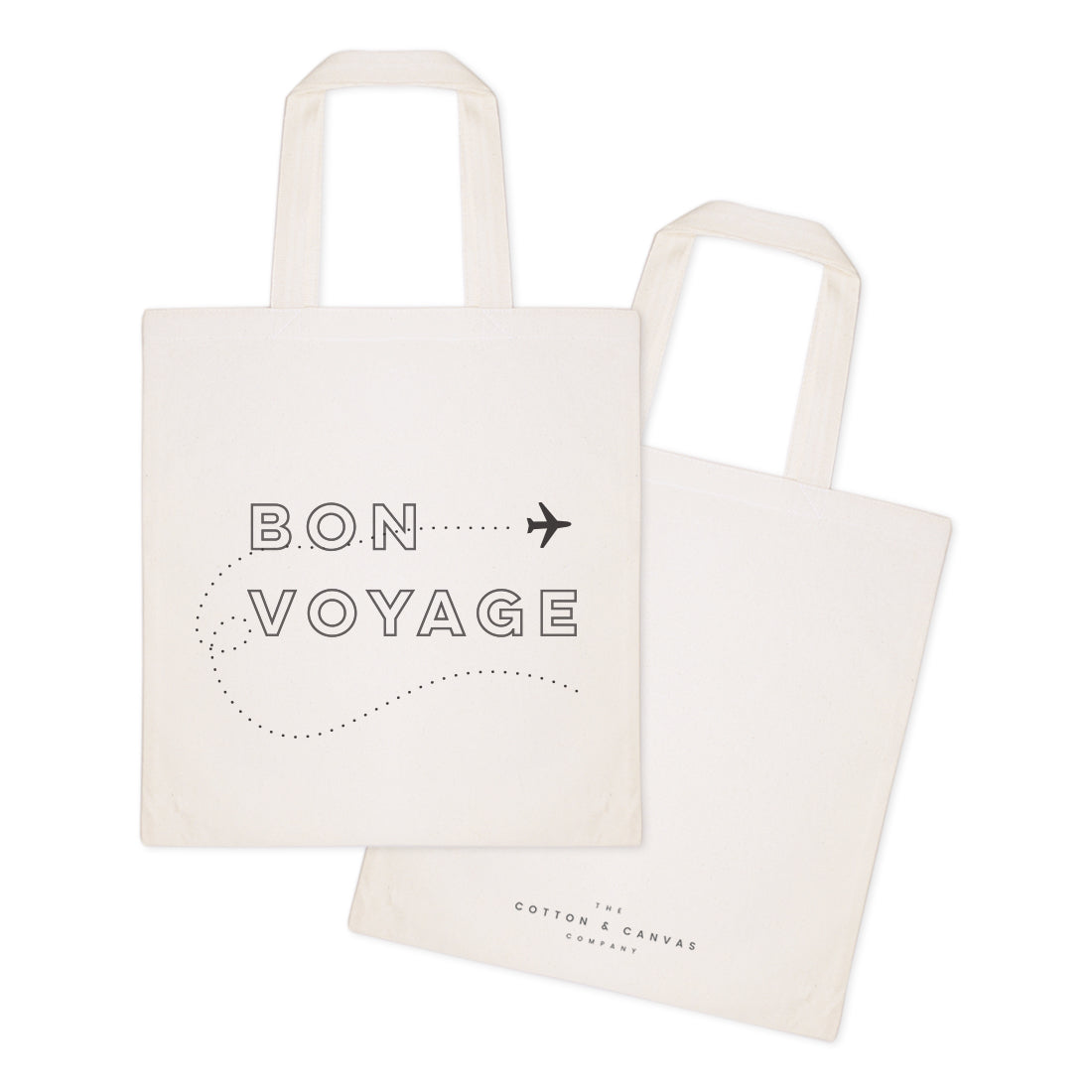 Bon Voyage Cotton Canvas Tote Bag from The Cotton & Canvas Co.