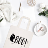 Boo! Halloween Cotton Canvas Tote Bag from The Cotton & Canvas Co.