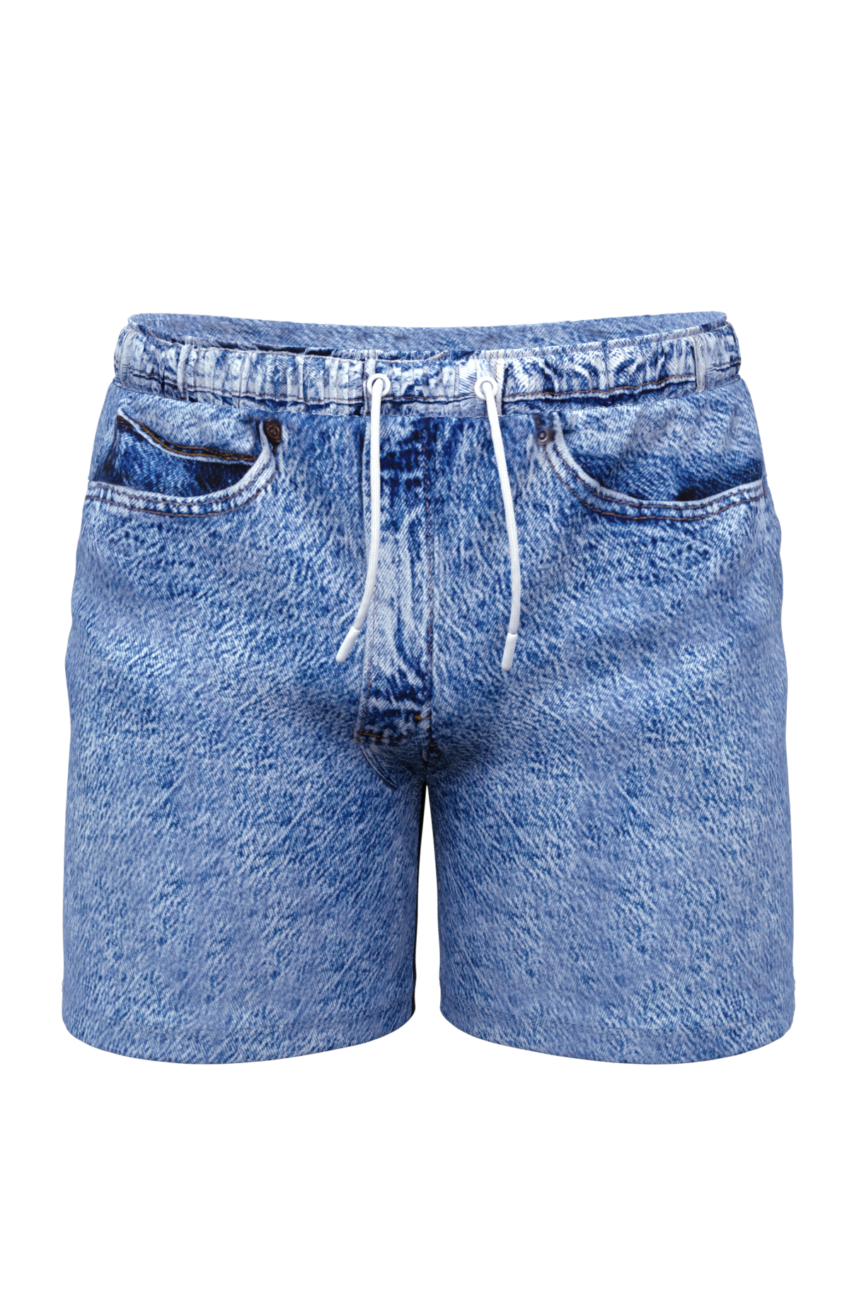 The Boogie Board Lord  | Denim Tropical Ball Hammock® Pouch 5" Swim Trunks from Shinesty