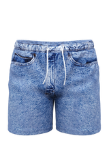 The Boogie Board Lord  | Denim Tropical Ball Hammock® Pouch 5" Swim Trunks from Shinesty