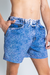 The Boogie Board Lord  | Denim Tropical Ball Hammock® Pouch 5" Swim Trunks from Shinesty