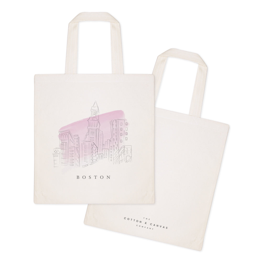 Boston Cityscape Cotton Canvas Tote Bag from The Cotton & Canvas Co.