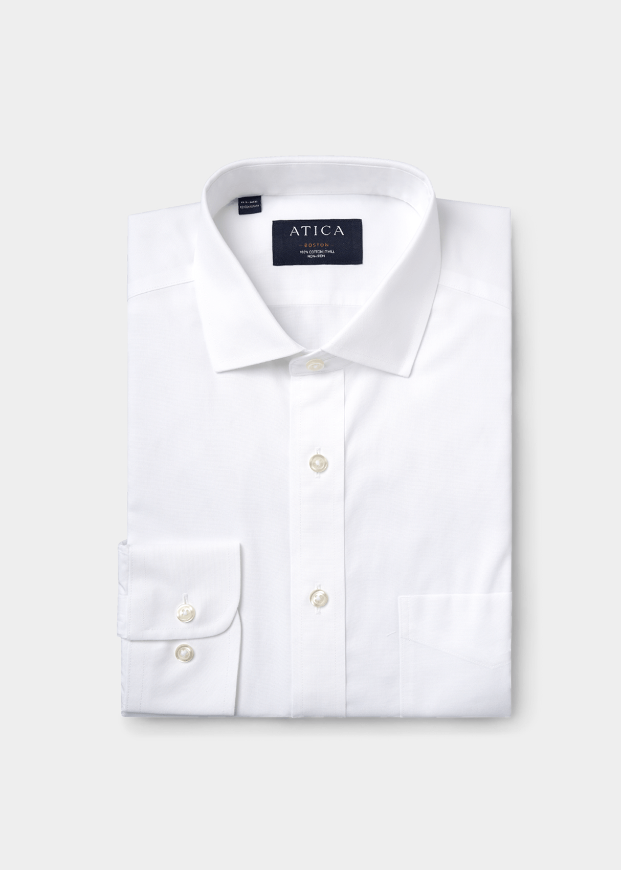 Boston White Pinpoint Shirt from Atica Man
