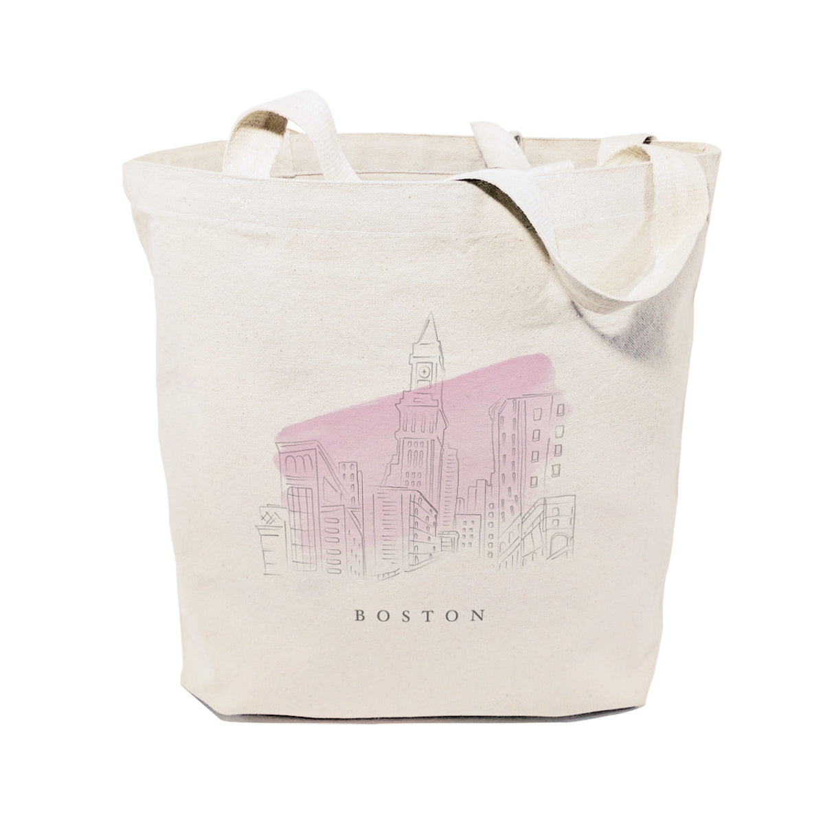 Boston Cityscape Cotton Canvas Tote Bag from The Cotton & Canvas Co.