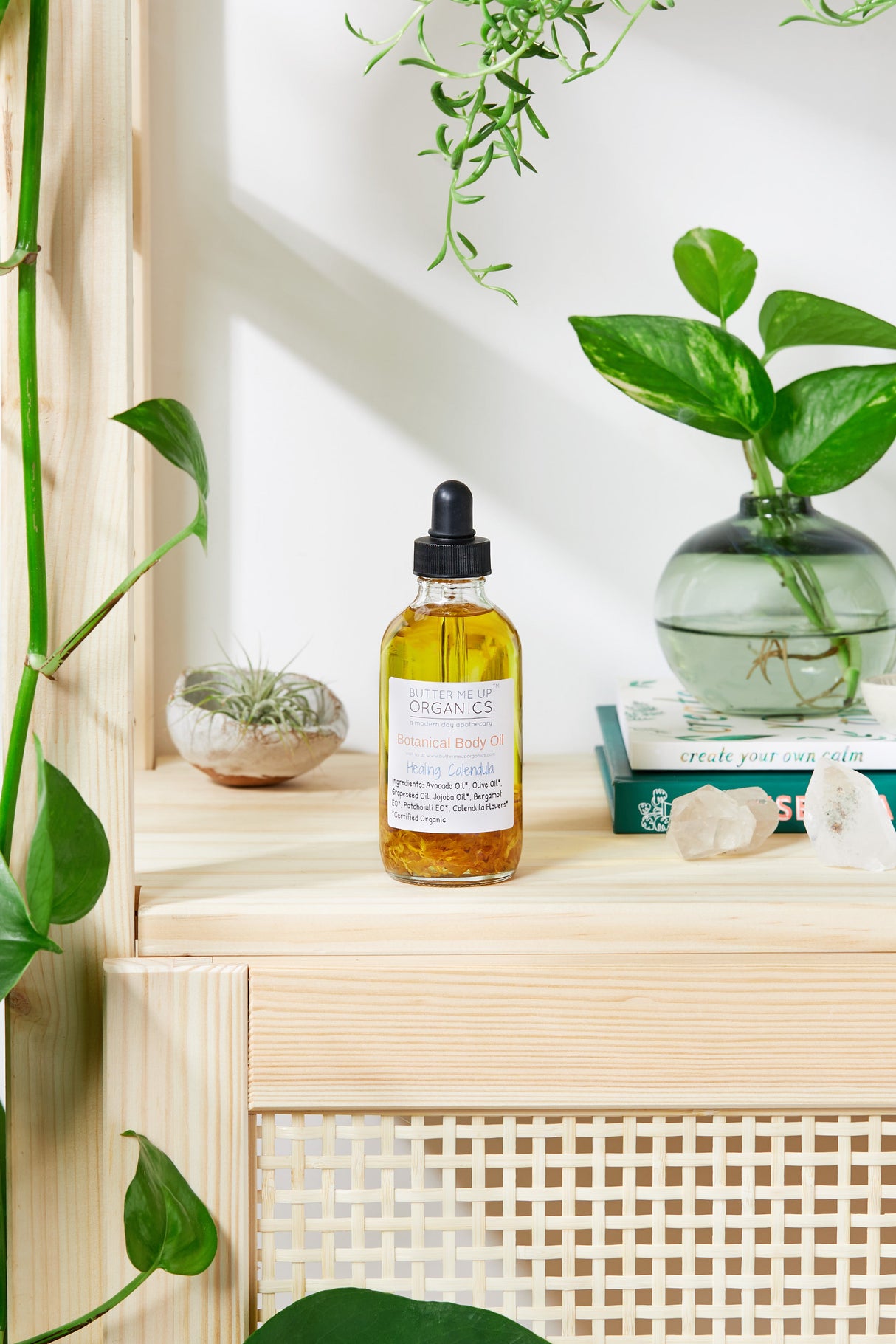 Botanical Body Oil -BOTANICAL COLLECTION - Organic Body Lotion Moisturizer From Butter Me Up Organics