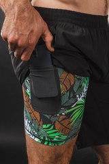 The Botanist | Tropical Leaves Ball Hammock® 9 Inch Athletic Shorts from Shinesty